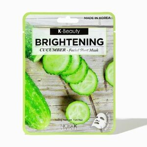 K-Beauty Nicka K Brightening Cucumber Facial Sheet Mask
